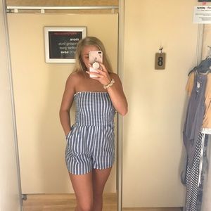 Strapless romper